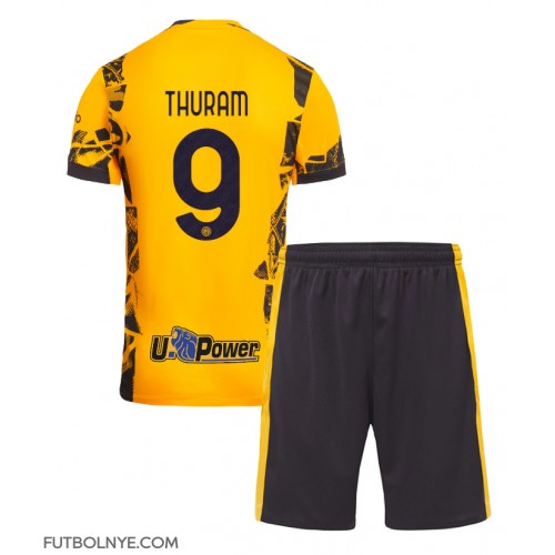 Camiseta Inter Milan Marcus Thuram #9 Tercera Equipación para niños 2024-25 manga corta (+ pantalones cortos)